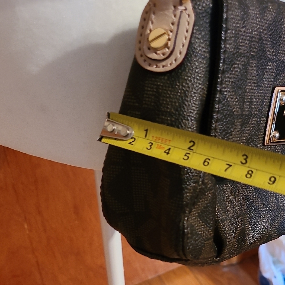 Michael Kors Brown Logo Printed Crossbody Purse - Picture 9 of 9